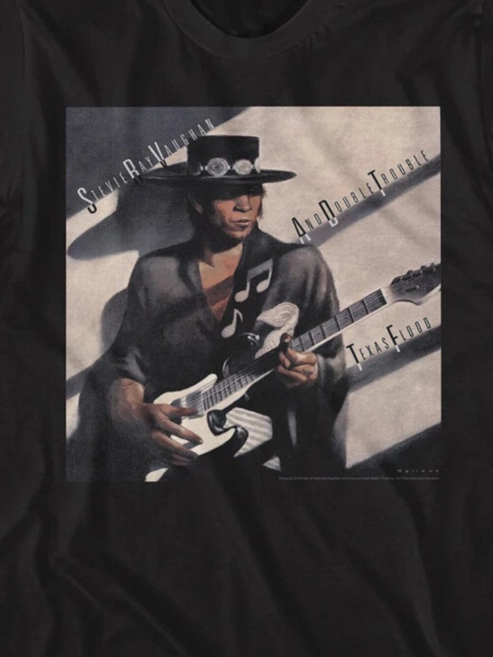 Stevie Ray Vaughan And Double Trouble Texas Flood Rock Band T Shirt - Picture 2 of 5